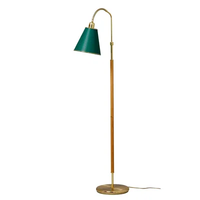 G 358 Tullgarn golvlampa 1L mässing/ek